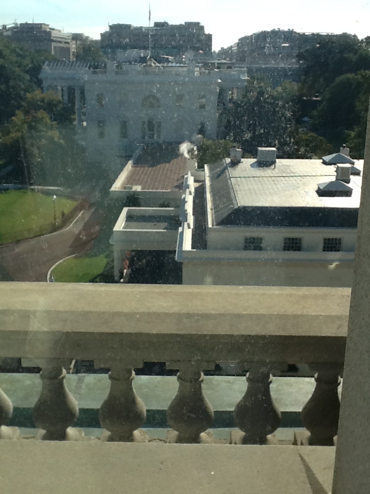 White House out the window